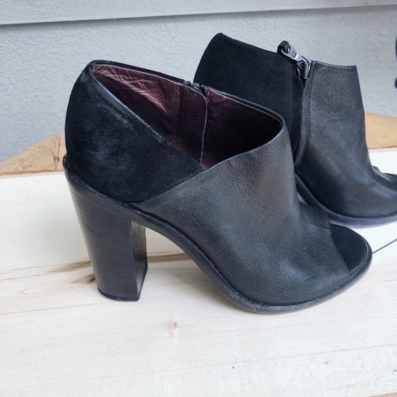 Rag & Bone "Mabel" Peep Toe Mixed Leather Bootie - Picture 3 of 7